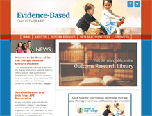 Tablet Screenshot of evidencebasedchildtherapy.com